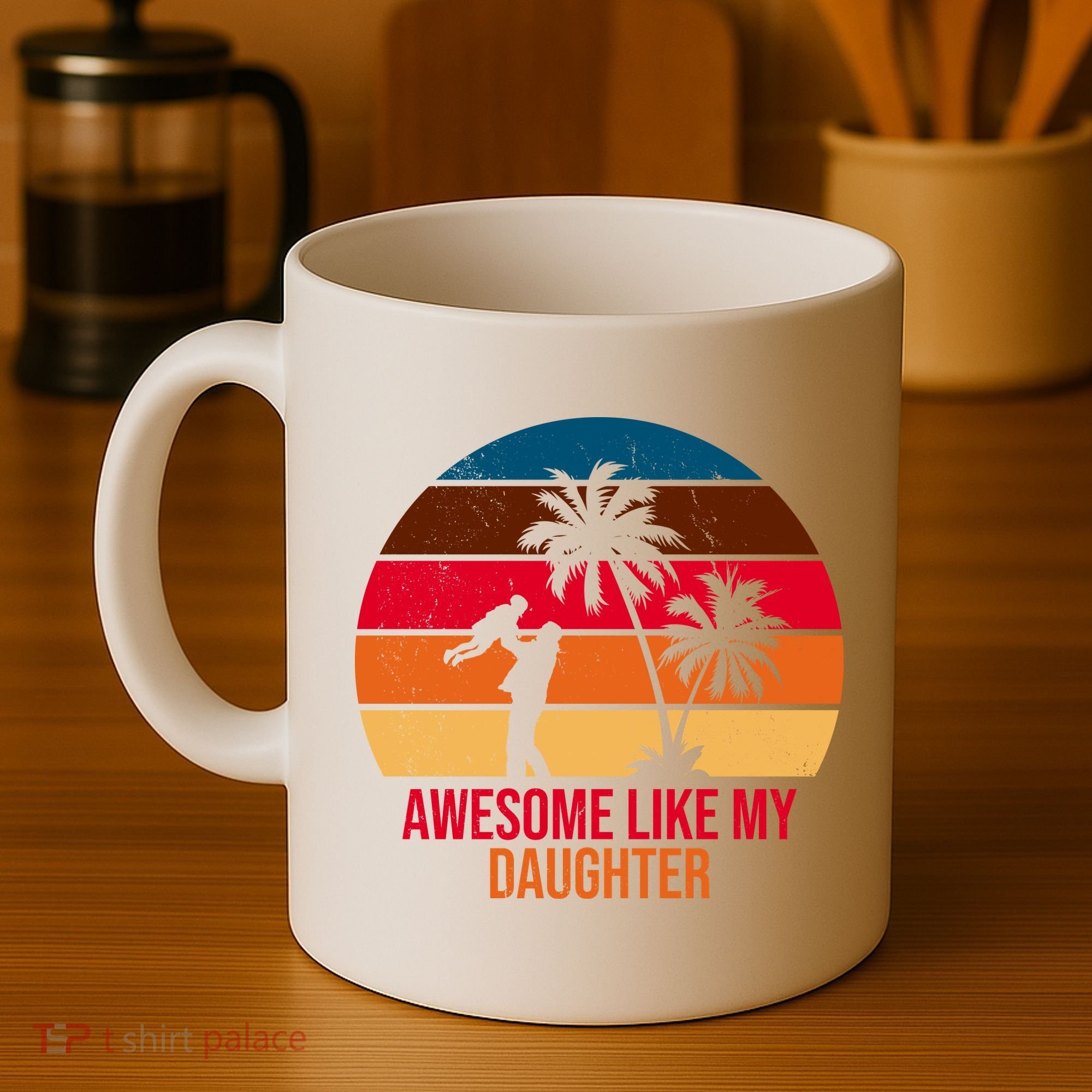 Awesome Like My Daughter Sunset Gift For Dad Coffee Mug