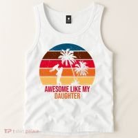 Awesome Like My Daughter Sunset Gift For Dad Tank Top thumb 2