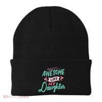 Awesome Like My Daughter Cute Mom Mothers Day Beanie thumb 0