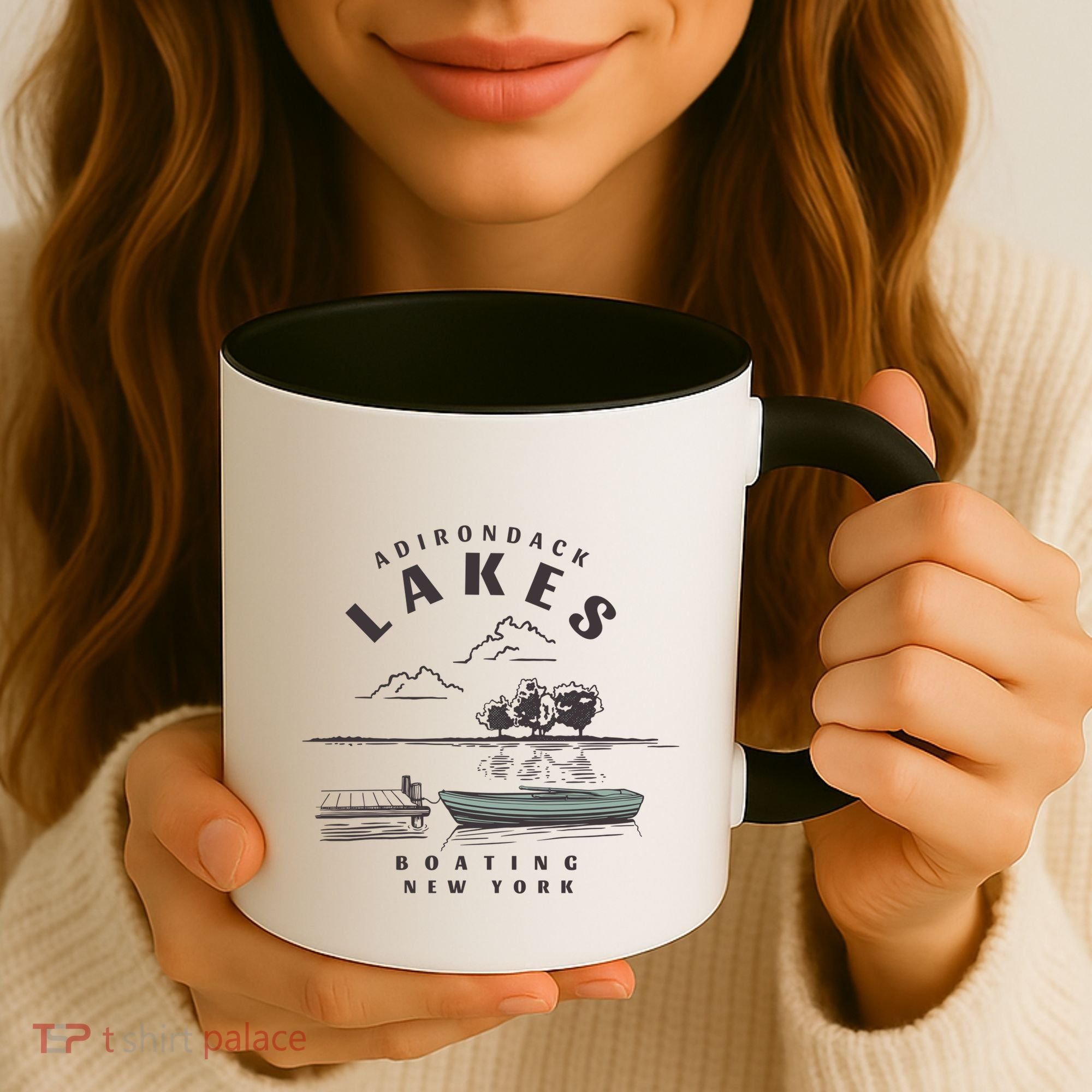 Adirondack Lakes Ny Boating Great Gift Coffee Mug