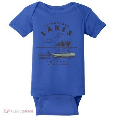 Adirondack Lakes Ny Boating Great Gift Baby Bodysuit