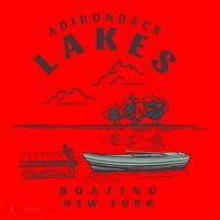 Adirondack Lakes Ny Boating Great Gift Santa Hat thumb 1