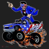 Abraham Liconln On A Monster Truck Women's Sweatshirt thumb 2