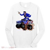 Abraham Liconln On A Monster Truck Long Sleeve Shirt thumb 0