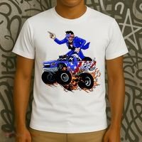 Abraham Liconln On A Monster Truck T-Shirt thumb 3