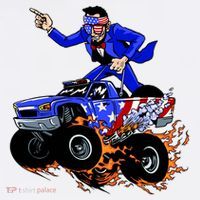 Abraham Liconln On A Monster Truck Women's Hoodie thumb 2
