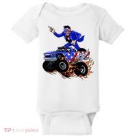 Abraham Liconln On A Monster Truck Baby Bodysuit thumb 0