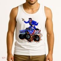 Abraham Liconln On A Monster Truck Tank Top thumb 3