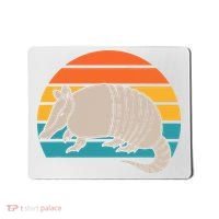 Animal Lover Outdoors Wild Nature Wildlife Retro Armadillo Mousepad thumb 0
