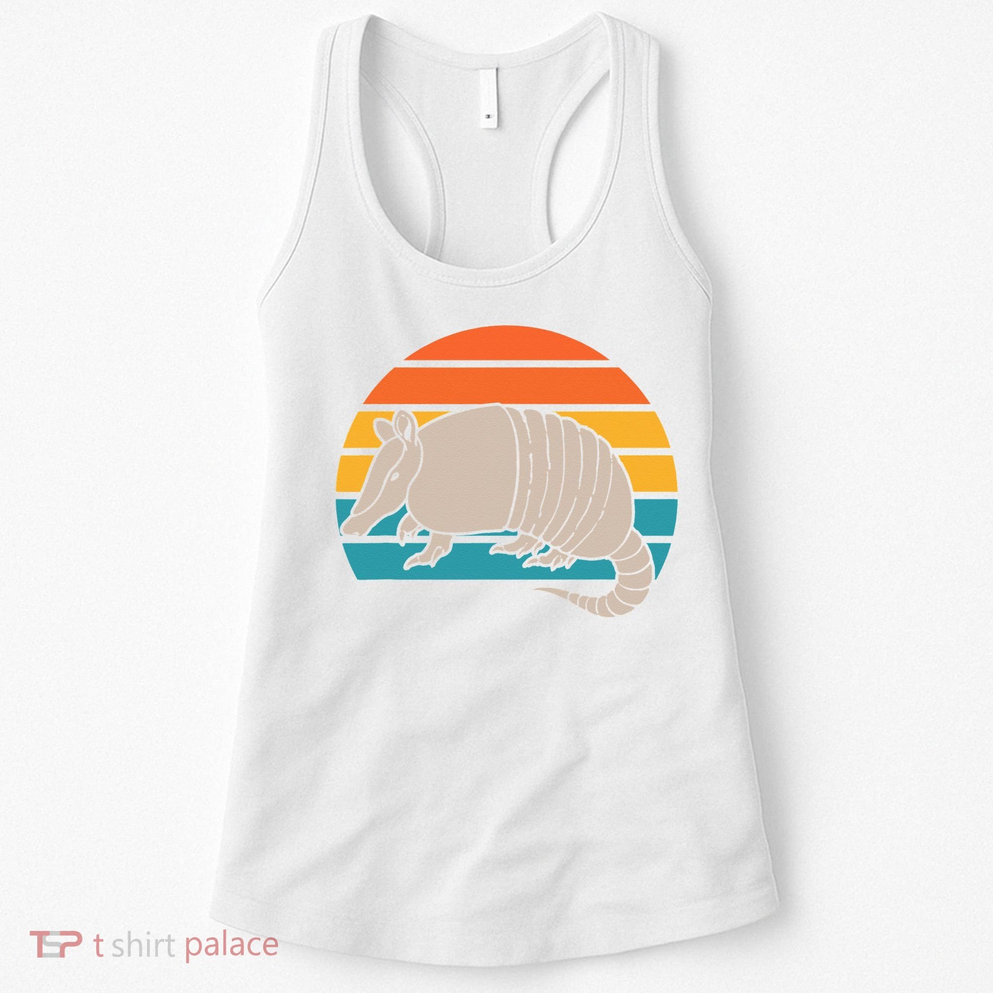 Animal Lover Outdoors Wild Nature Wildlife Retro Armadillo Women's Tank Top