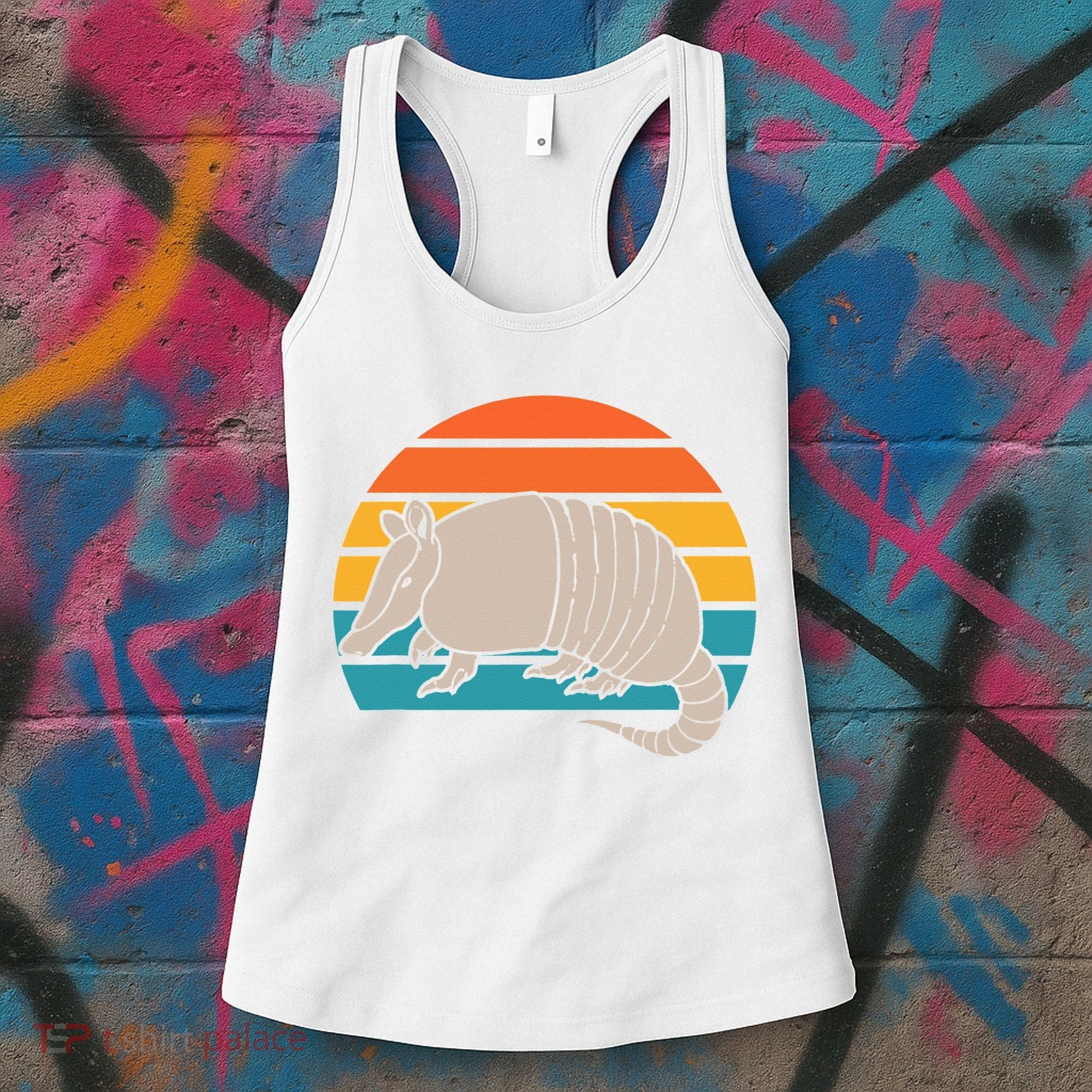 Animal Lover Outdoors Wild Nature Wildlife Retro Armadillo Women's Tank Top