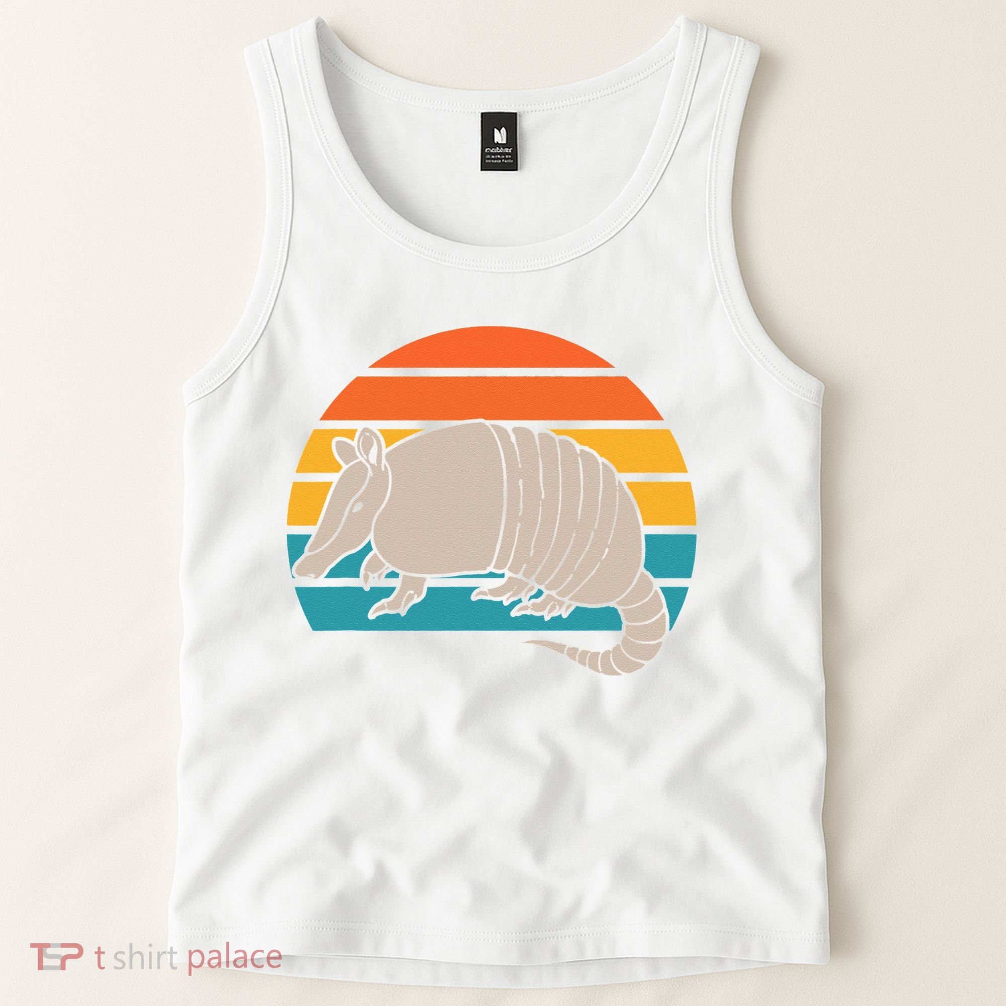 Animal Lover Outdoors Wild Nature Wildlife Retro Armadillo Tank Top