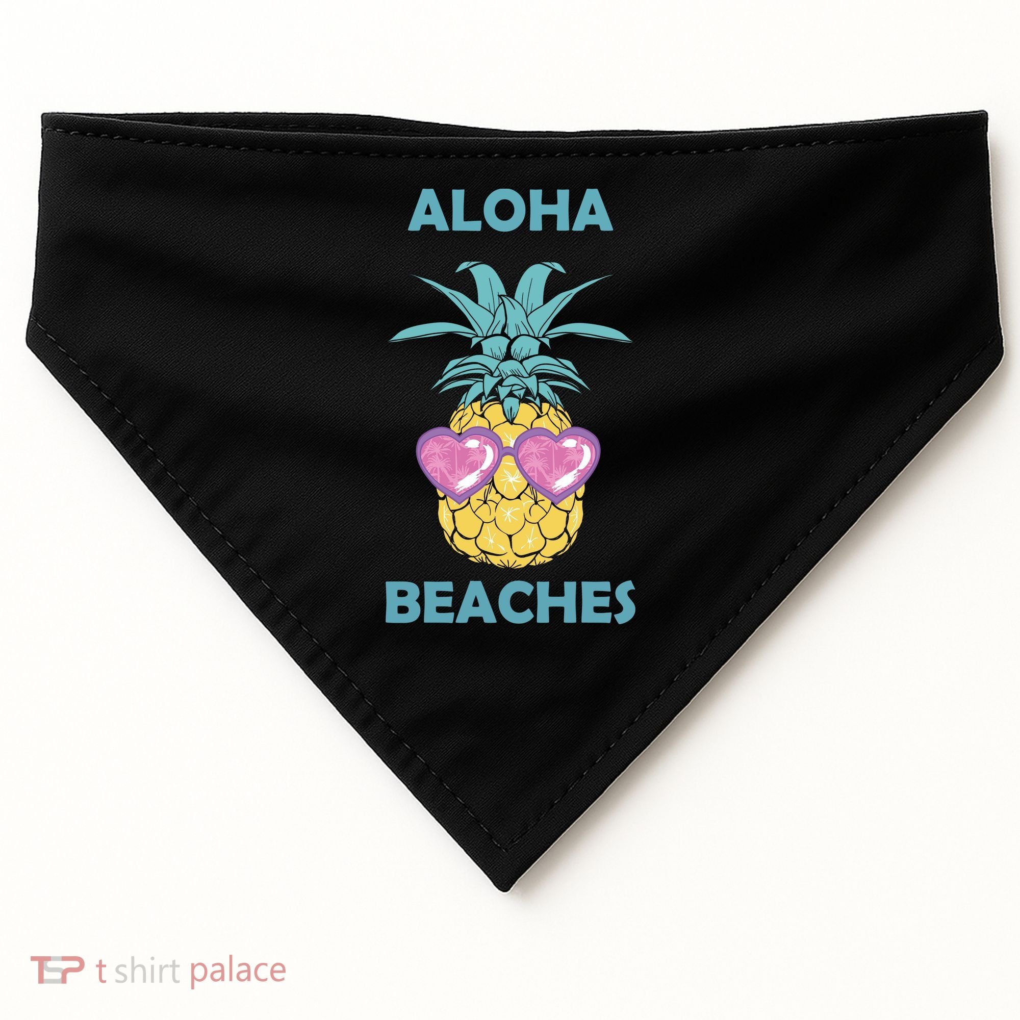 Aloha Beaches Cool Summer Shades USA-Made Doggie Bandana