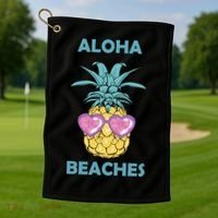 Aloha Beaches Cool Summer Shades Golf Towel thumb 1