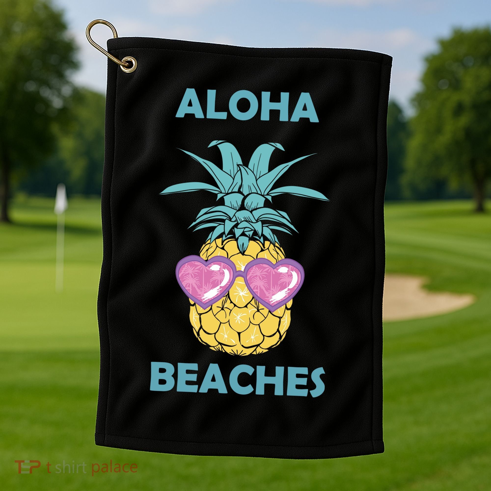Aloha Beaches Cool Summer Shades Golf Towel