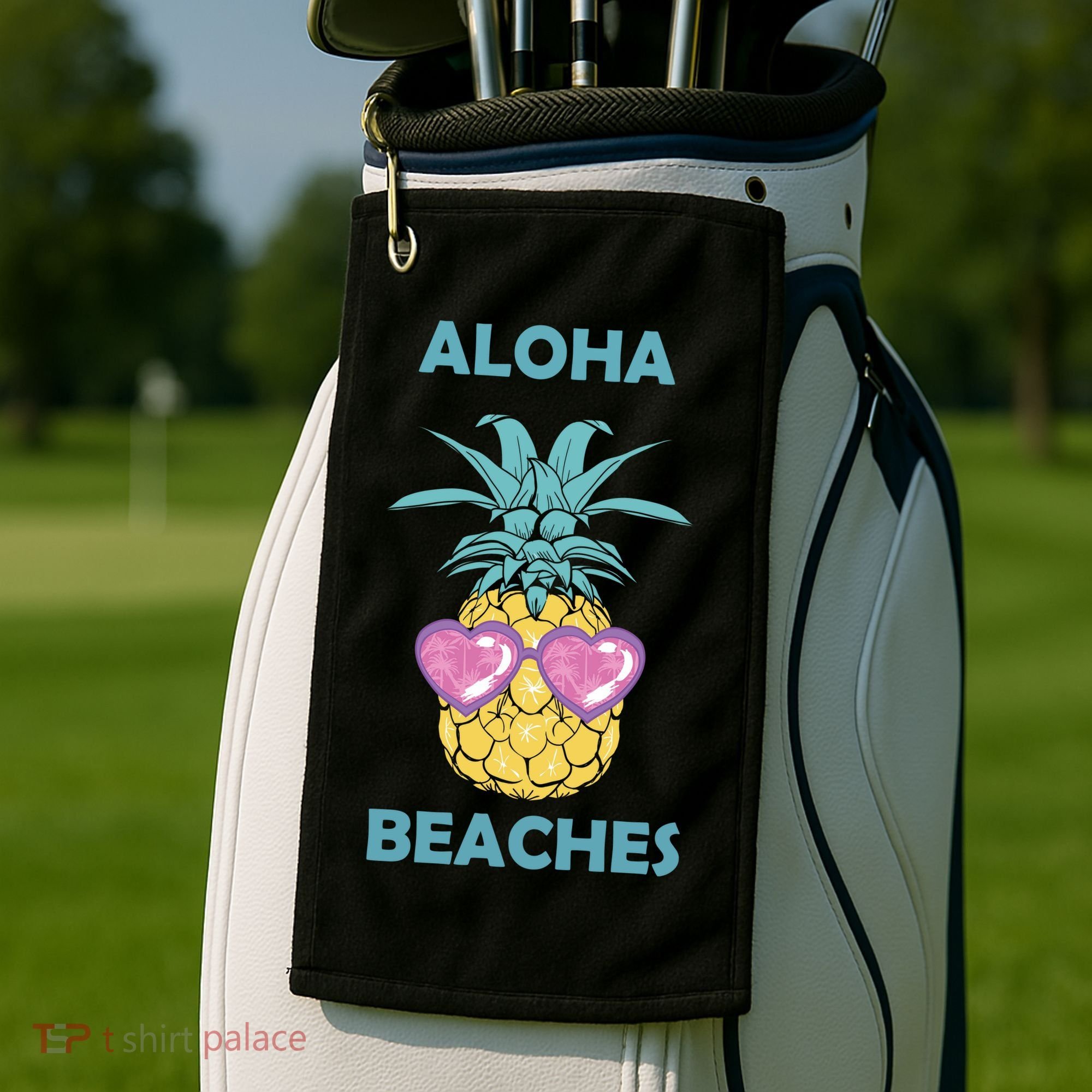 Aloha Beaches Cool Summer Shades Golf Towel