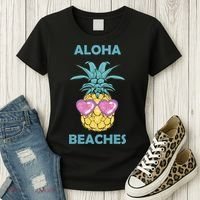 Aloha Beaches Cool Summer Shades Women's T-Shirt thumb 3