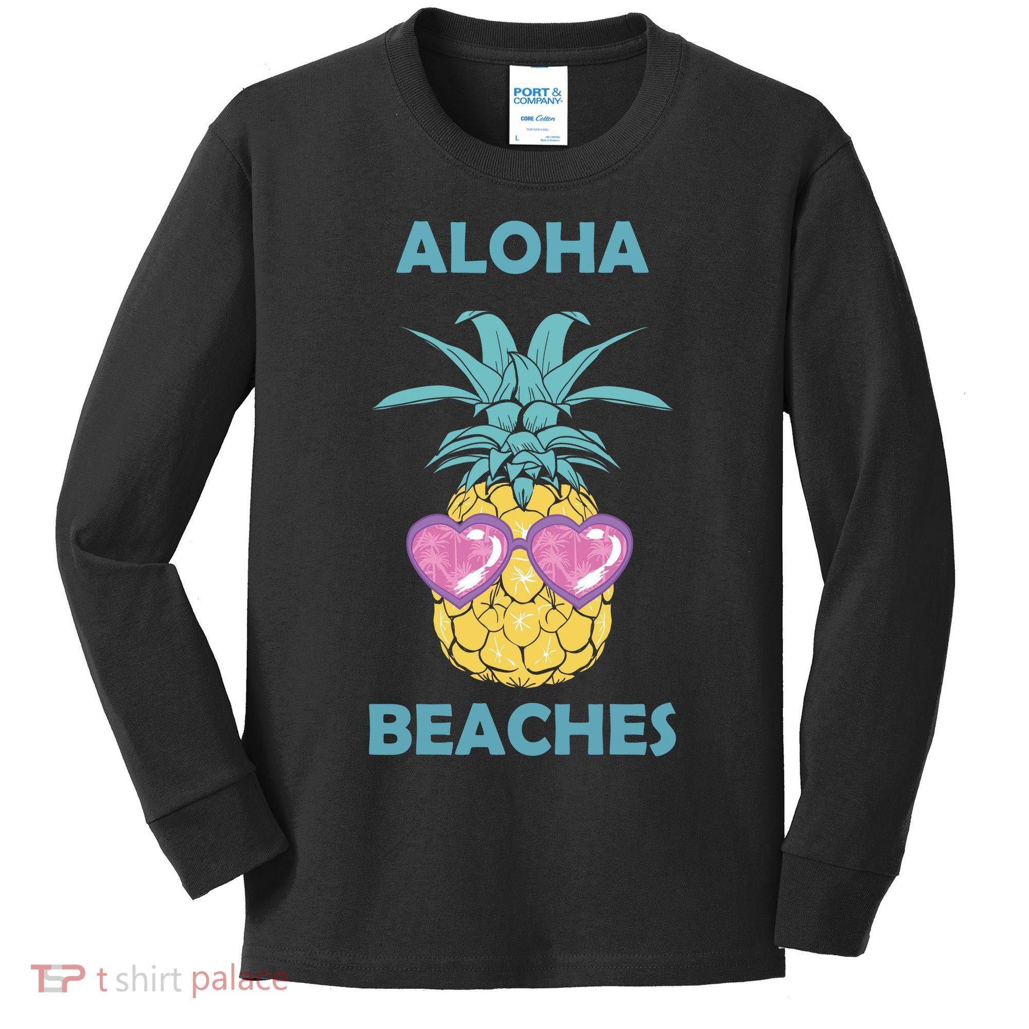 Aloha Beaches Cool Summer Shades Kids Long Sleeve Shirt