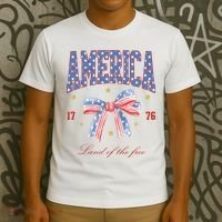 America Land Of The Free Bow T-Shirt thumb 3