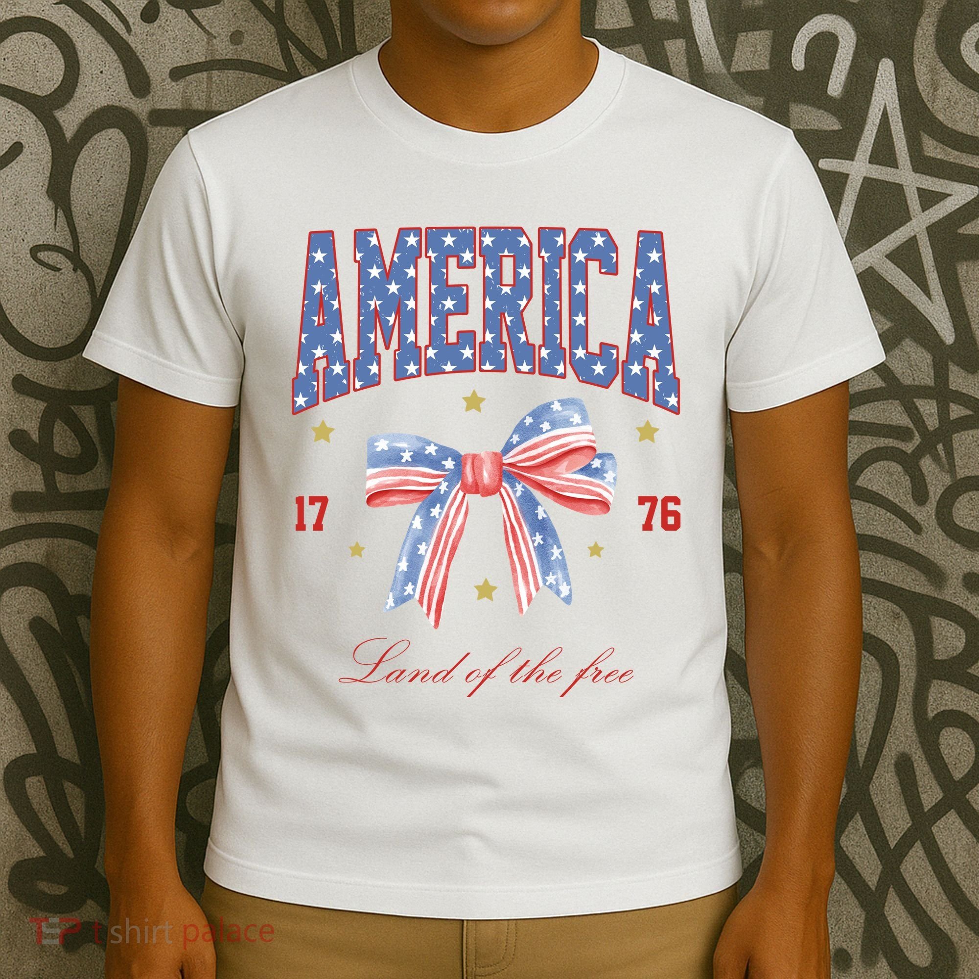America Land Of The Free Bow T-Shirt