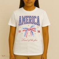 America Land Of The Free Bow T-Shirt thumb 4