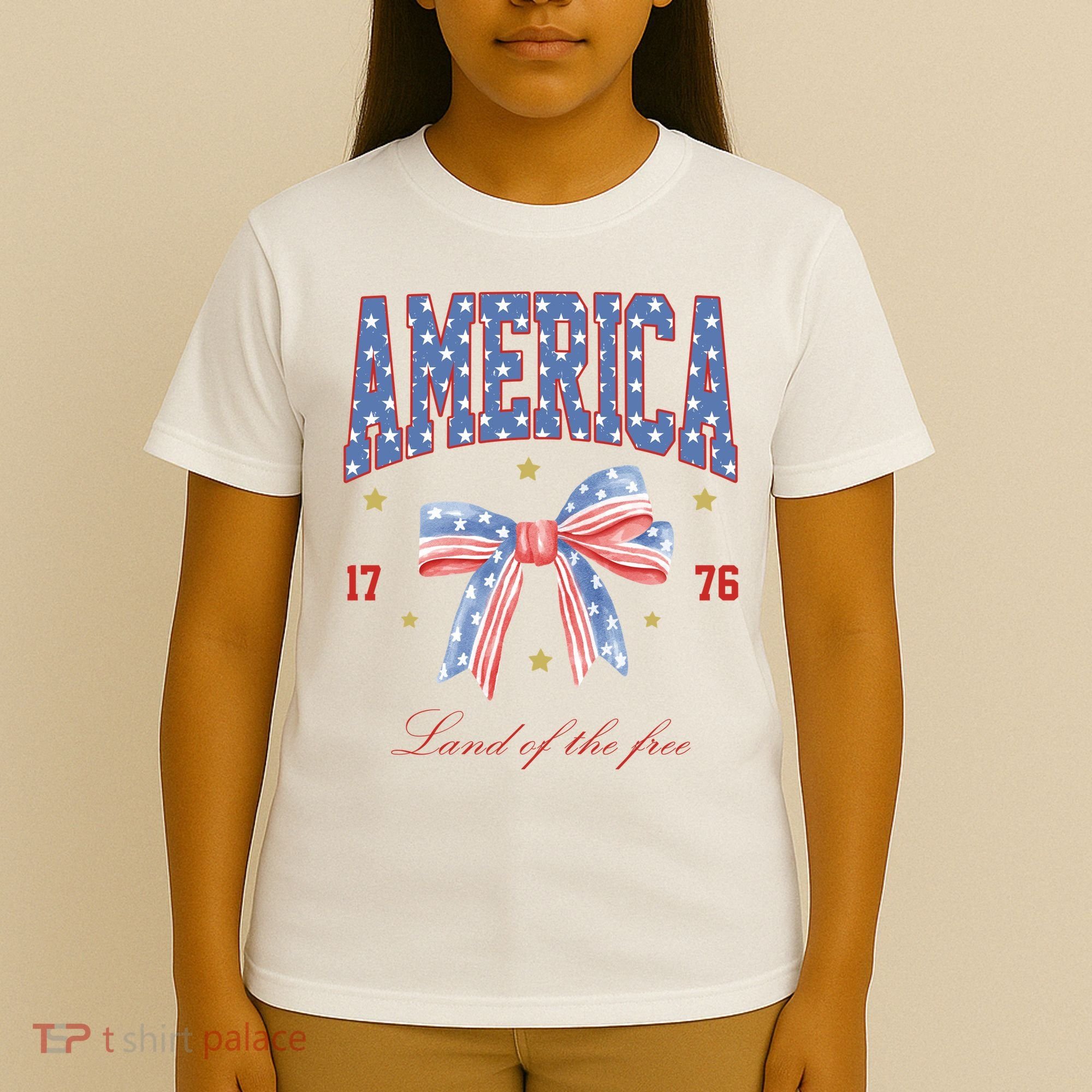 America Land Of The Free Bow T-Shirt