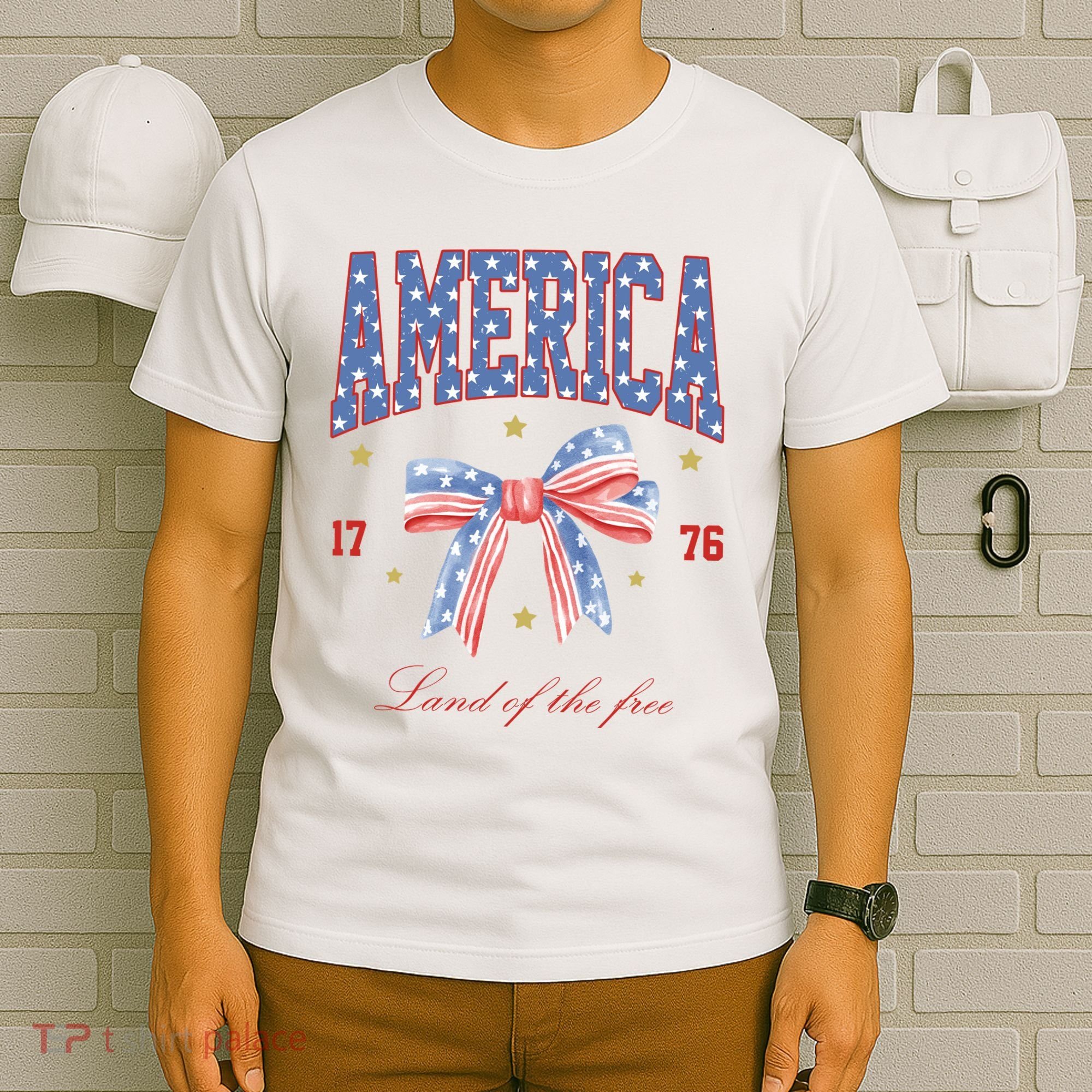 America Land Of The Free Bow T-Shirt