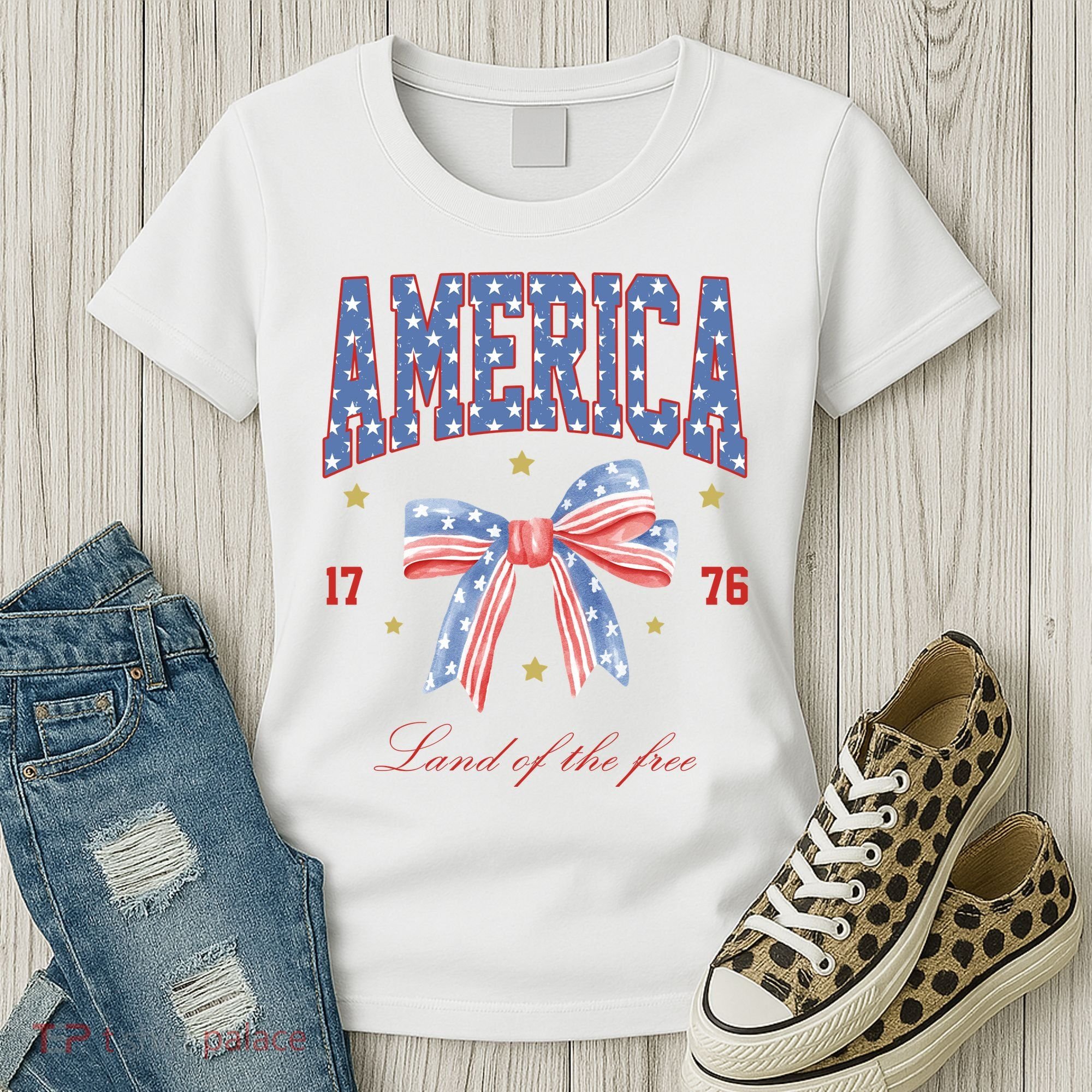 America Land Of The Free Bow Women's T-Shirt