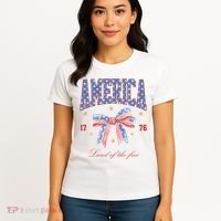 America Land Of The Free Bow Women's T-Shirt thumb 4