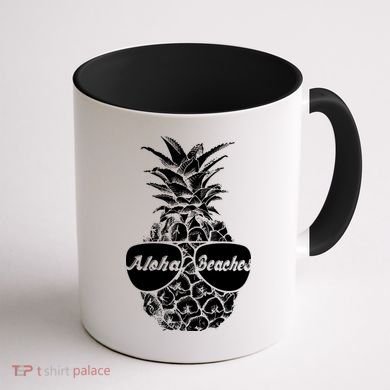 Aloha Beaches Pineapple  Coffee Mug back