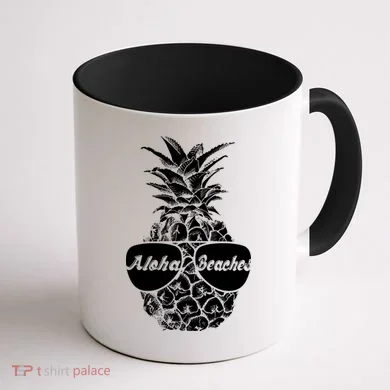 Aloha Beaches Pineapple Coffee Mug back
