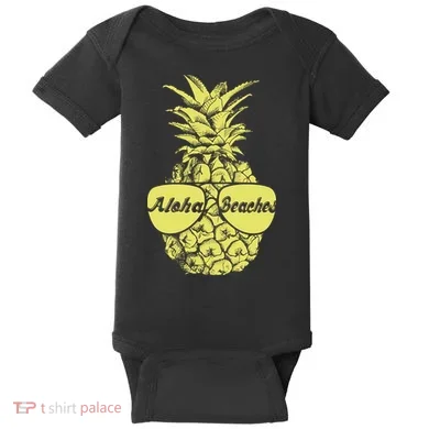 Aloha Beaches Pineapple  Baby Bodysuit