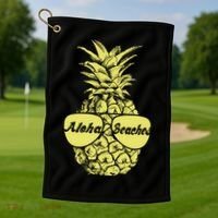 Aloha Beaches Pineapple  Golf Towel thumb 1
