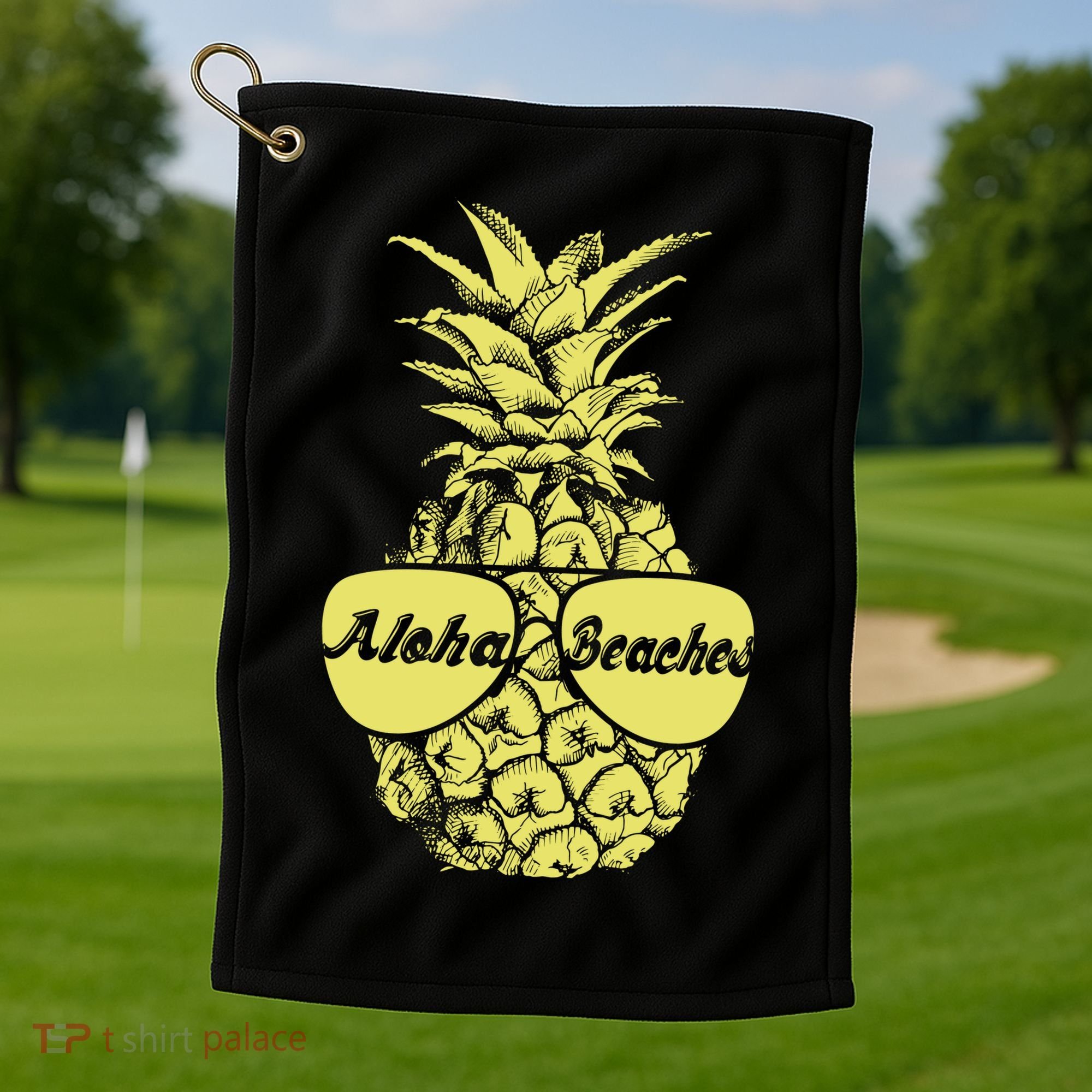 Aloha Beaches Pineapple  Golf Towel