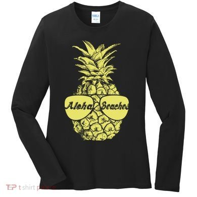 Aloha Beaches Pineapple  Women's Long Sleeve Shirt