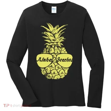 Aloha Beaches Pineapple  Women's Long Sleeve Shirt