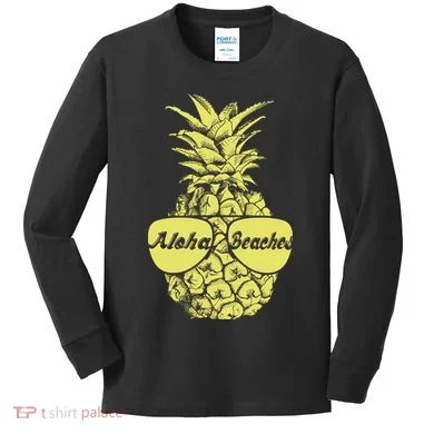 Aloha Beaches Pineapple Kids Long Sleeve Shirt