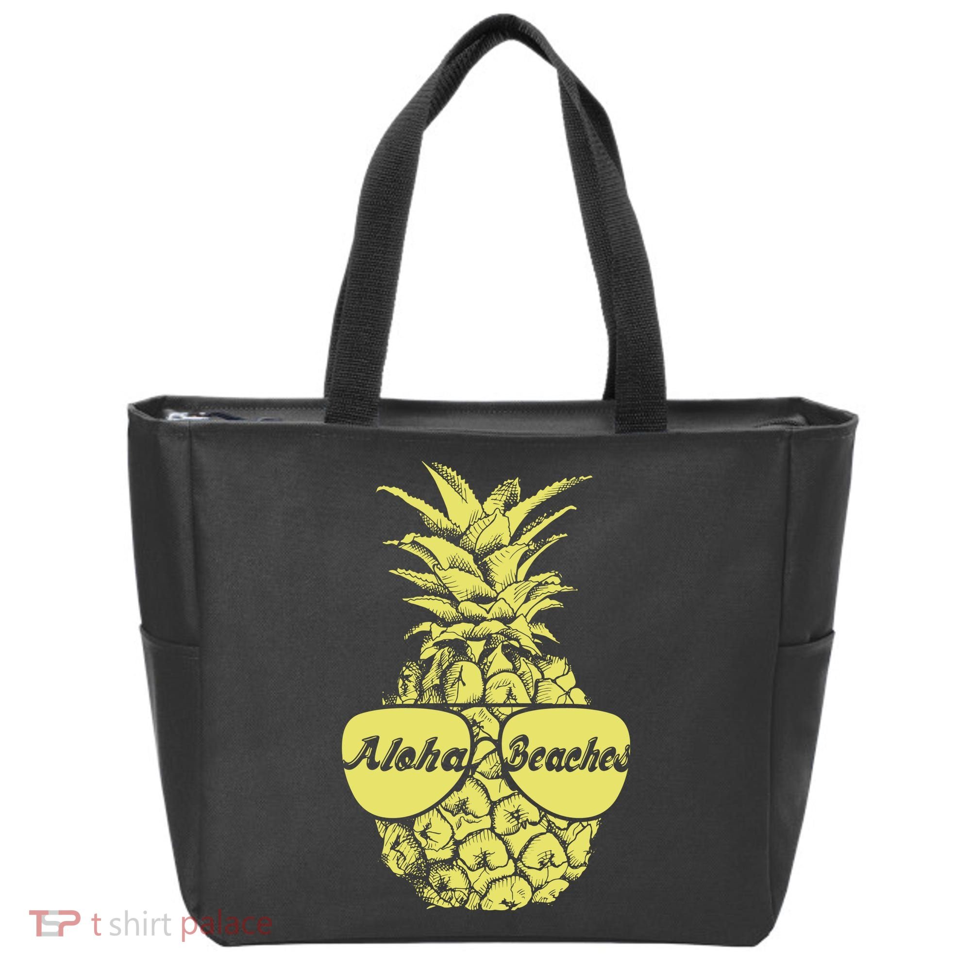 Aloha Beaches Pineapple  Tote Bag