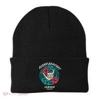 Aloha Beaches Skeleton Hand Rock On Flowers Beanie thumb 0