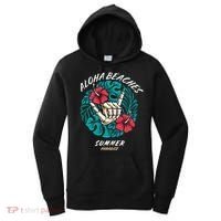 Aloha Beaches Skeleton Hand Rock On Flowers Women's Hoodie thumb 0