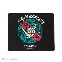 Aloha Beaches Skeleton Hand Rock On Flowers Mousepad thumb 0