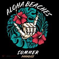 Aloha Beaches Skeleton Hand Rock On Flowers Ornament thumb 1