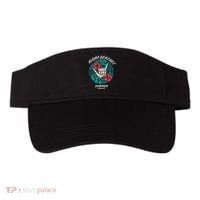 Aloha Beaches Skeleton Hand Rock On Flowers Visor thumb 0