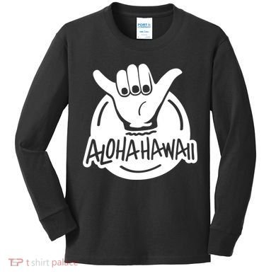 Aloha Hawaii Hand Kids Long Sleeve Shirt