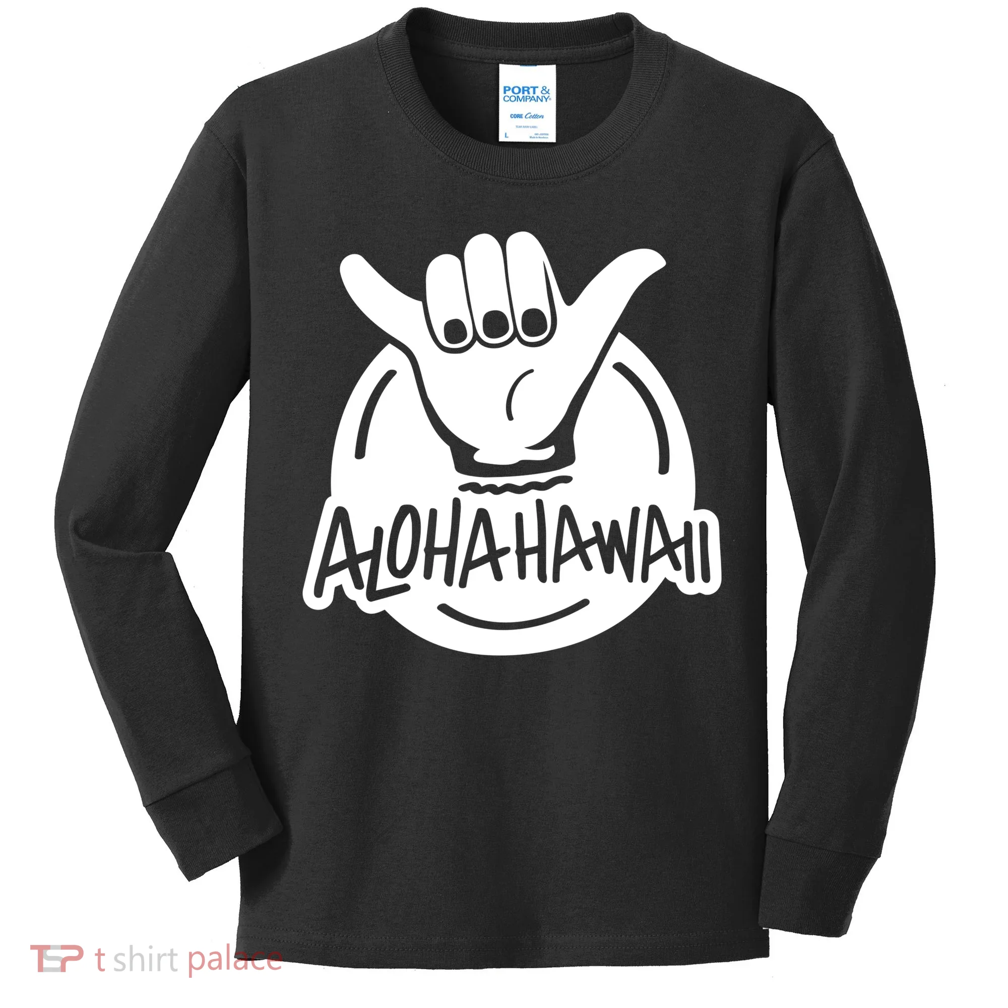 Aloha Hawaii Hand Kids Long Sleeve Shirt