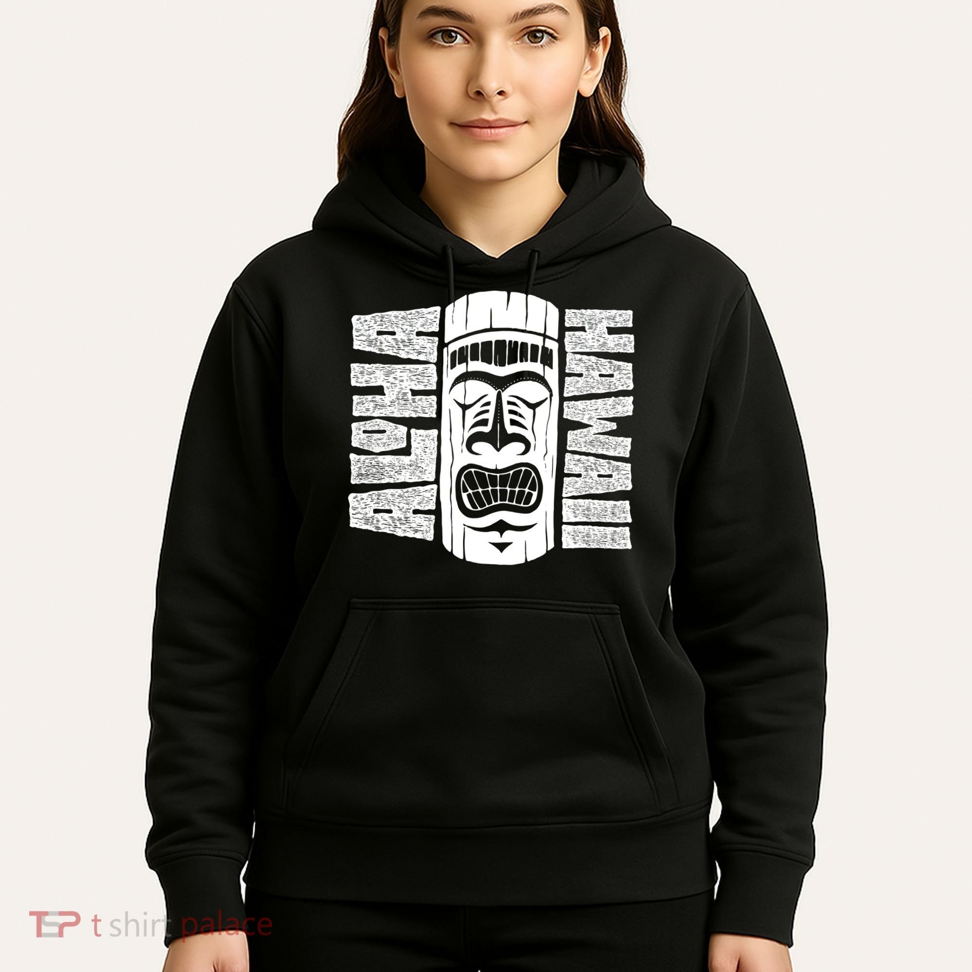 Aloha Hawaii Tiki Statue Hoodie