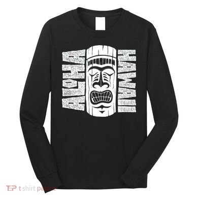 Aloha Hawaii Tiki Statue Long Sleeve Shirt