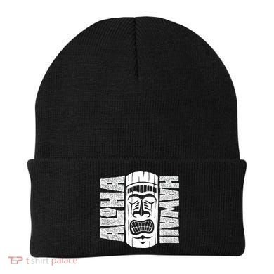 Aloha Hawaii Tiki Statue Beanie