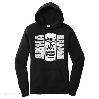 Aloha Hawaii Tiki Statue Women's Hoodie