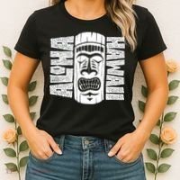 Aloha Hawaii Tiki Statue Women's T-Shirt thumb 2